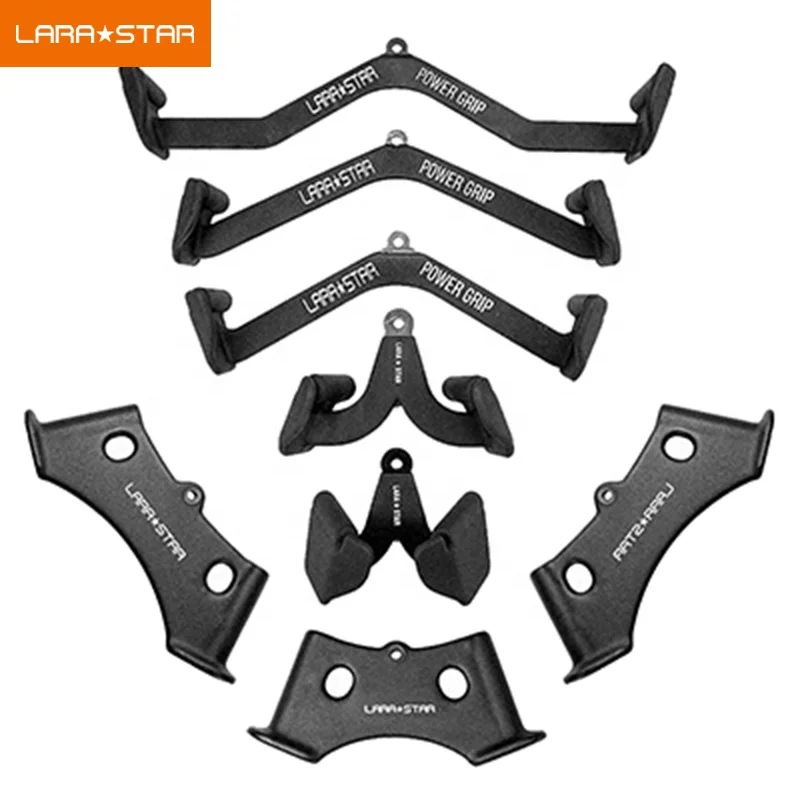 Pull Down Bar Gym Equipment Fitness Accessories Set Of 8 Pcs Weight Lifting Mag Grips