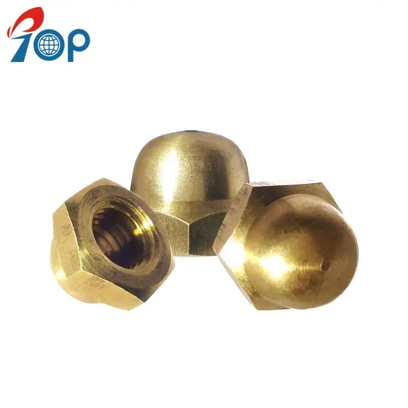 
TOP M3 M4 M5 M6 M8 M10 M12 Brass Acorn Hex Cover Nuts Sleeves 