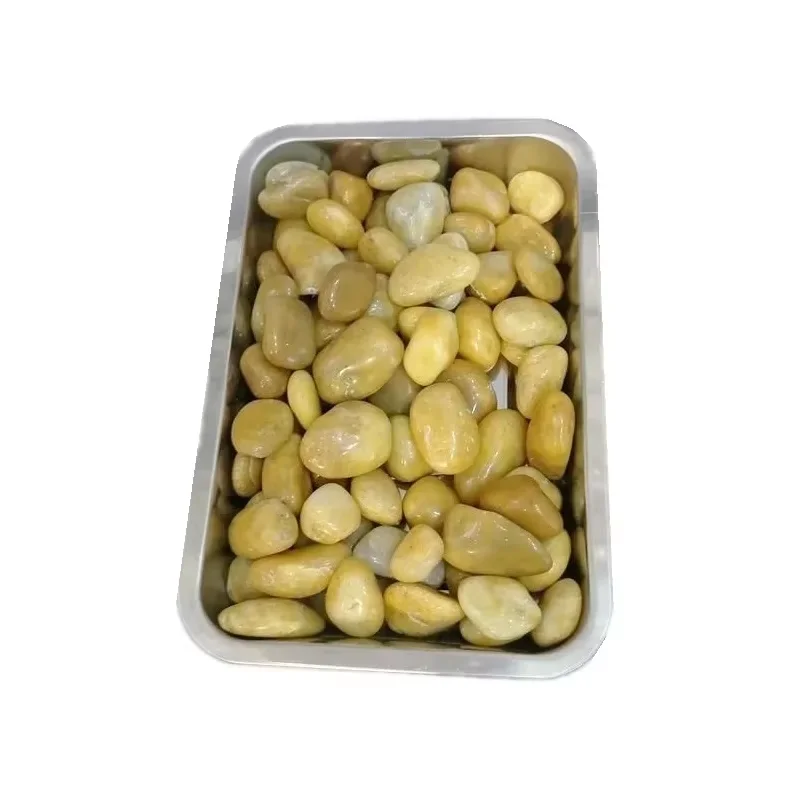 Natural Yellow Pebble Stone Manufacturers Swimming Pool Driveway Flooring Decorative River Pebble Stone 30 50mm Price