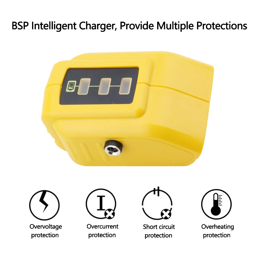 Новый DCB091 с 12V DC выходом USB адаптер для DEWALT 10V 18V 20V перезаряжаемая