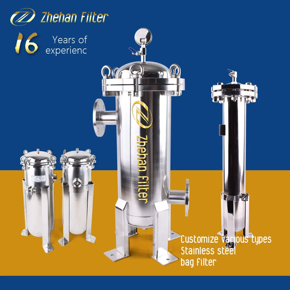 oil Filtration Equipment opening stainless steel bag filter housing
