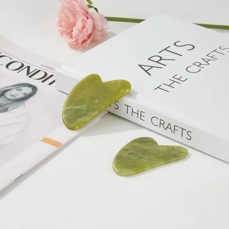 New Scraping Board Jade Crystal Acupuncture Stone Scraper Face Lift Slim Face Scraping Instrument