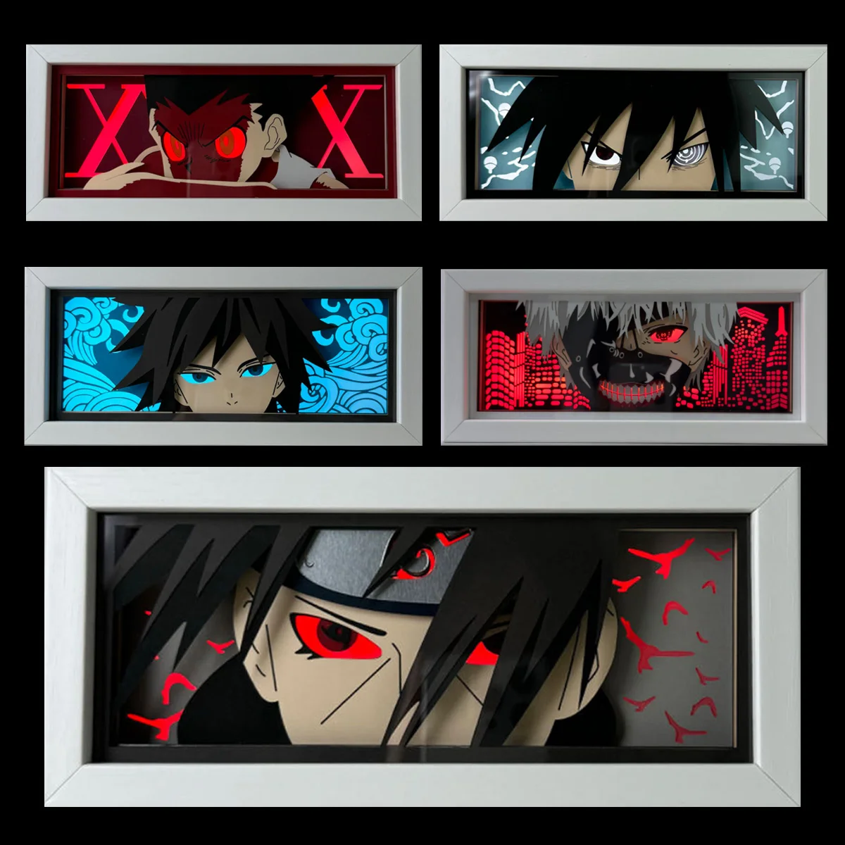 New Design Night Light Desk Carved LED Anime Action Figure 3d Night Light Paper Lamps