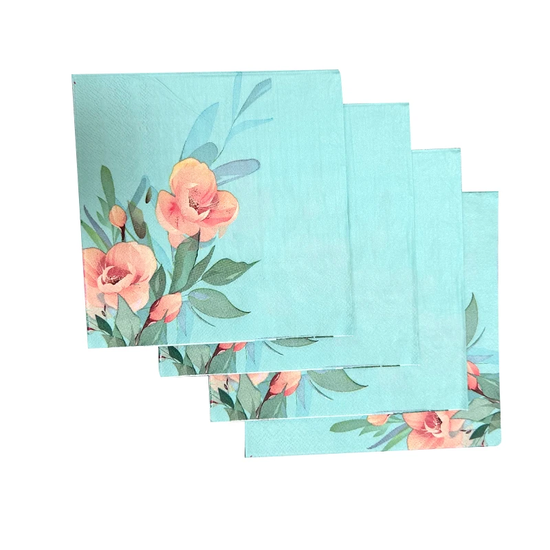 Custom printed tissue paper Napkins Dinner Luncher Table Napkins with Logo