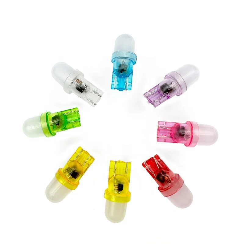 autodragons OEM Transparent Socket AC 6.3V Anti Ghosting Green 1 Led Frosted lens 194 #555 T10 wedge Pinball Led Lights