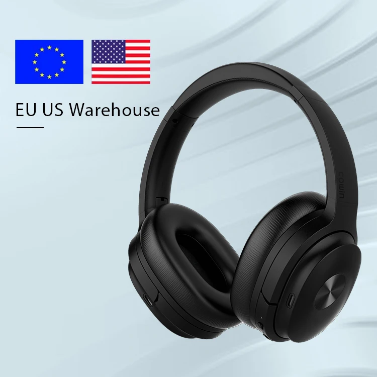 USA EU Local Warehouse Hybrid Driver HIFI Active cancelling noise headphones Earphone and Microphone Wireless Headset