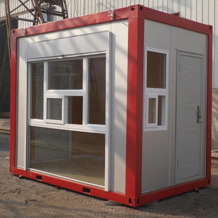 waterproof outdoor foldable wooden container kiosk