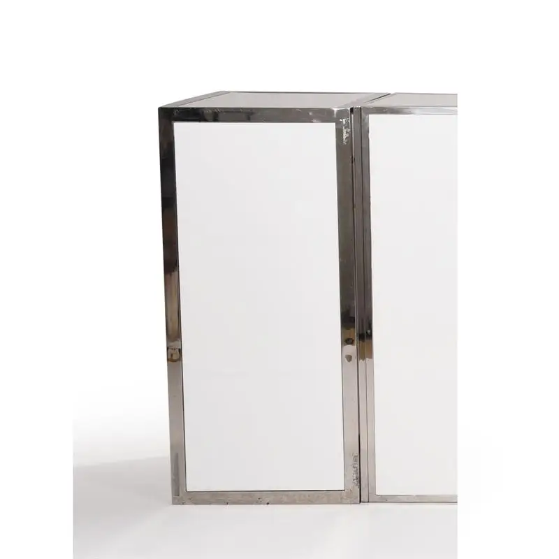 silver and gold stainless steel with acrylic high bar caibnet XYN6810