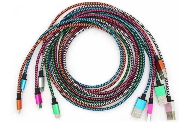 High Speed Phone Charging Cables Type c Fast Cable Nylon Braided Micro Usb Data Cable for Iphone Charger 2022 New Products