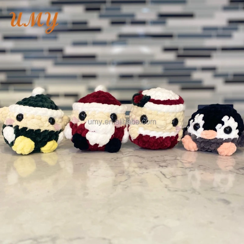 Decorative Christmas Toys Ornament Nativity Set Items Gifts Decorations Amigurumi Crochet Doll Animal Plush Keychain For Home