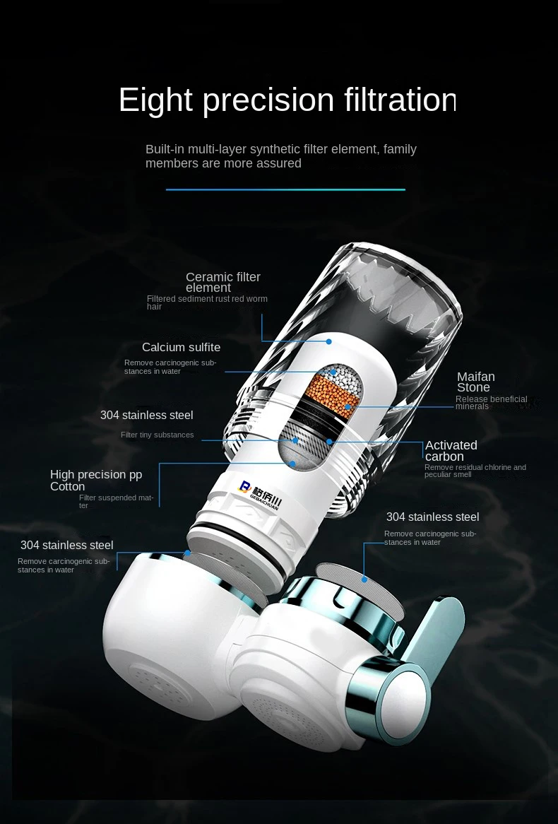 Environmental Household Water Supply Faucet Filter Purified Water Strainer Device Filter Nozzle Faucet Tap Water Purifier