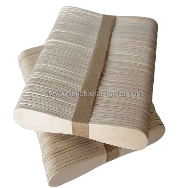 Disposable Wooden Magnum Ice Cream Cheese Taste Spoon Popsicle Sticks  100% birch wood Biodegradable