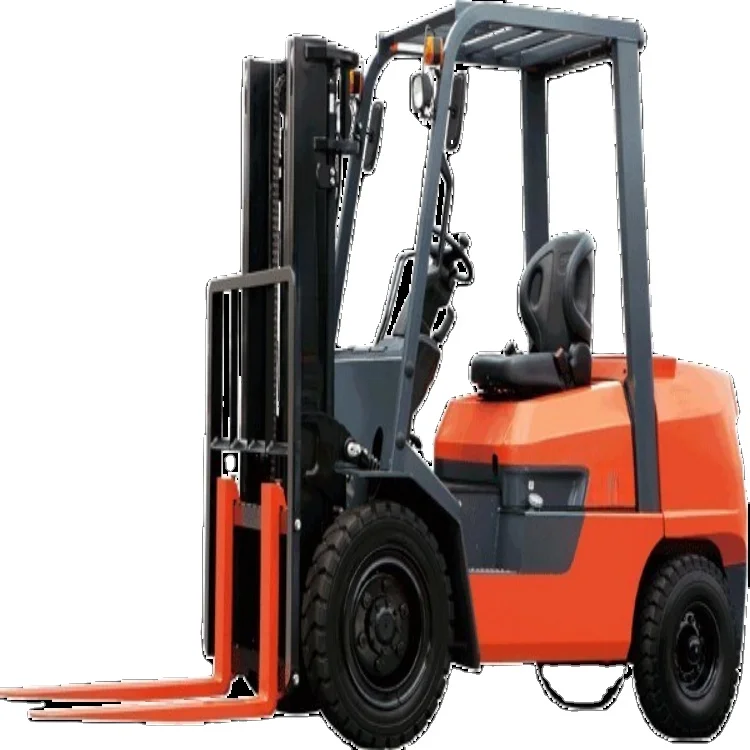 King pin small four-wheel forklift All terrain stacking electric forklift High efficiency forklift with lifting fork