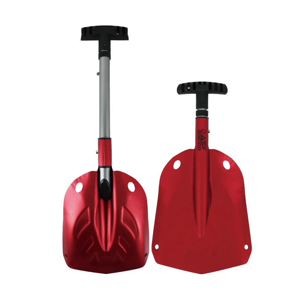 Портативная складная телескопическая лопата с регулируемой длиной, алюминиевая ручка, пластиковая лопата для снега