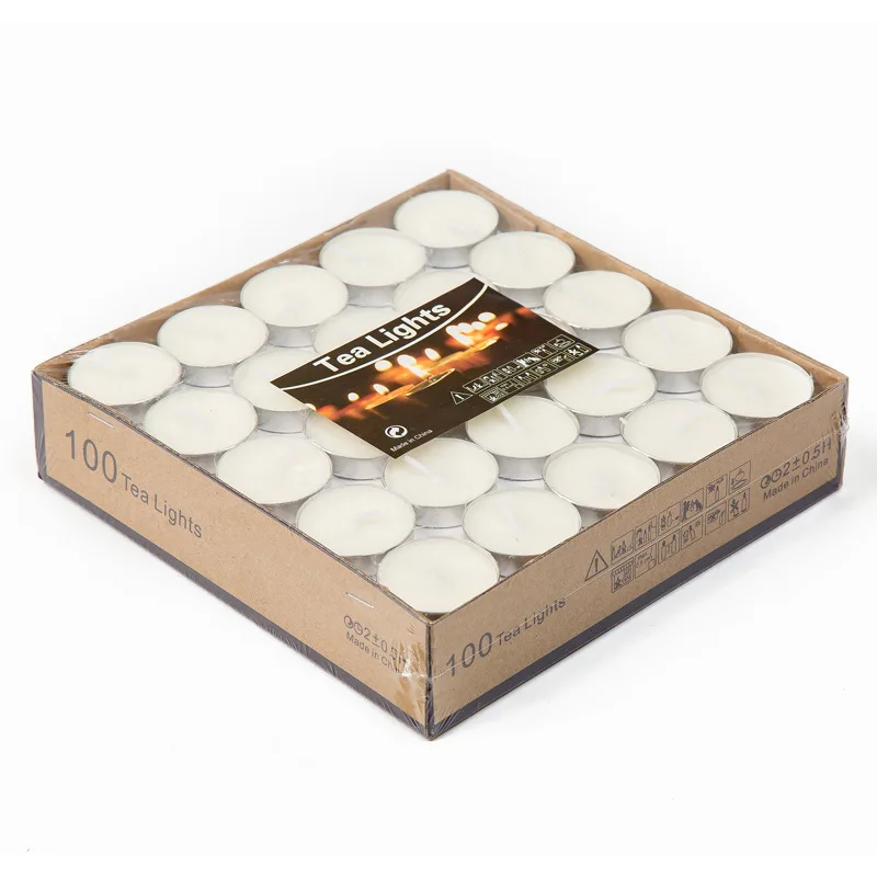 Russia unscented 4 hour Christmas Tealight candle Paraffin Wax Tea light Candles 100 Packs wholesale