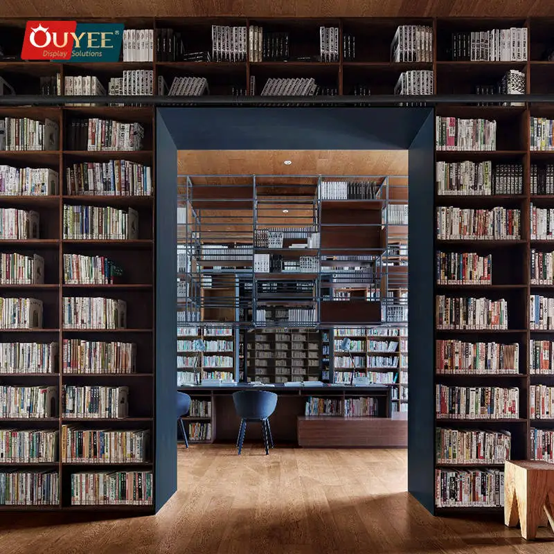 Supplies Wood Showcase Bookstore Fixture Stand Book Shelves Wall Library Bookshelf Office Library Book Shelf