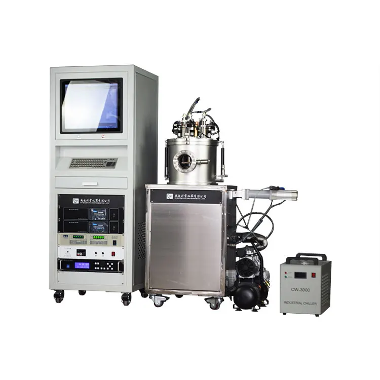 3 target plasma sputtering system  for sequential coating of multiple layer films such  as alloy & ceramics, etc.