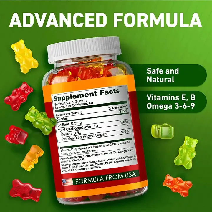 Biocaro hot selling Hemp Gummies for Good Mood & Sleep
