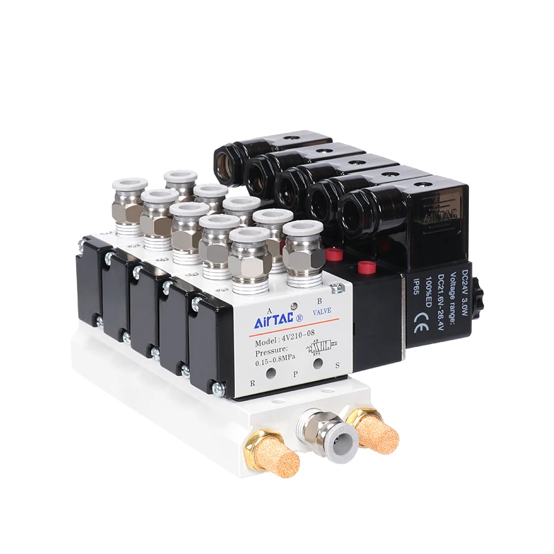 AIRTAC 4v210-08 4v310-10 220 В клапан управления катушкой электронный воздушным газом электромагнитный 24