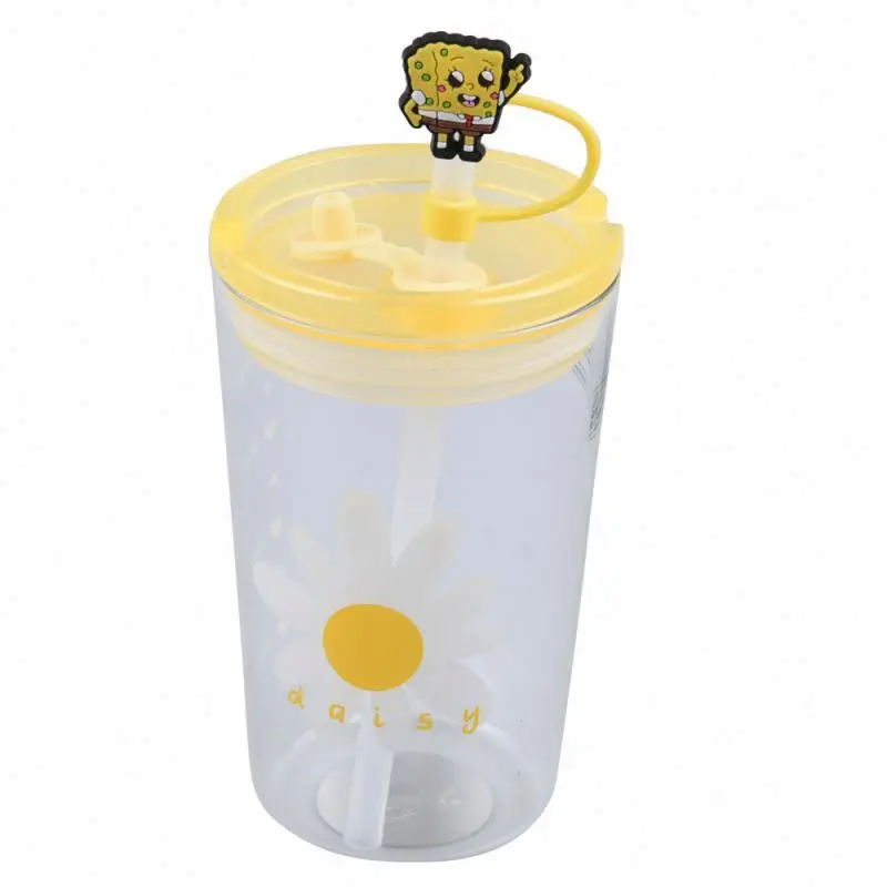 New silicone custom straw topper charm cover for tumbers wholesale cute pvc set attachment