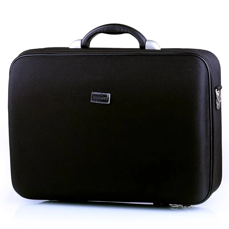WETRUST 16' High Quality Black GDocument Organizer Hard Case Storage Briefcase Bags hard case laptop case