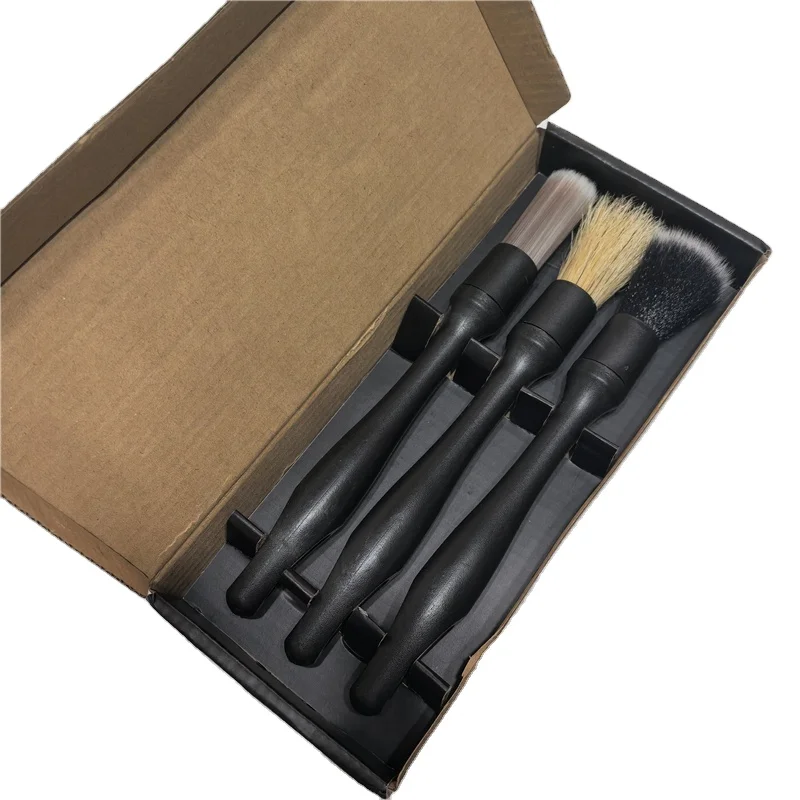 SHODA car detailing brush for wash care cleaning interior exterior wheel gap tire air vent leather car detailing brush soft kit