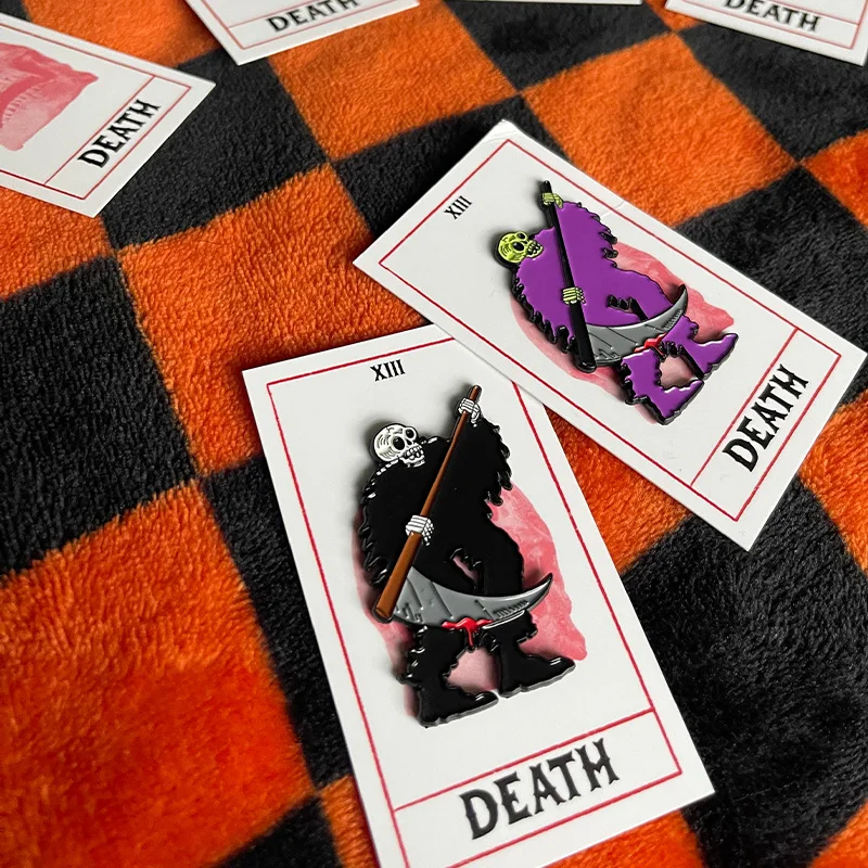 Personalized Metal Crafts Design Baseball cap pin Own Metal Logo Brooches Custom Grim Reaper Enamel Pin Hat Pins