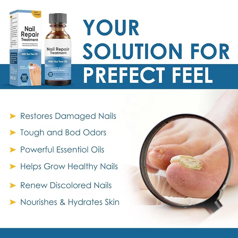 Toenail Fingernail Extra Strength Nail Repair Liquid Nail Repair Solution Thick Cracked Discolored Nail Toenail Fungus Treatment