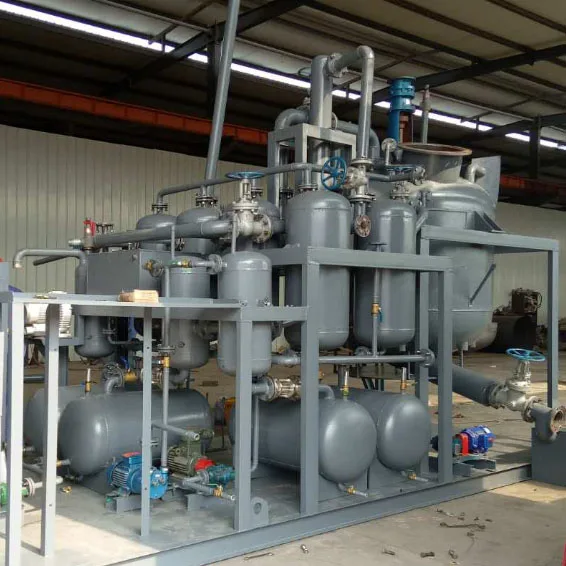 Used lubricant oil conversion to water white base oil distillation machine