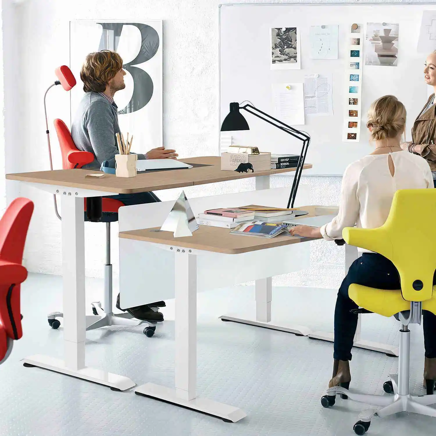 High Quality Ergonomic Rising Desk Steel Table Height Adjustable For Sit To Stand Desk Standing Computer Desk