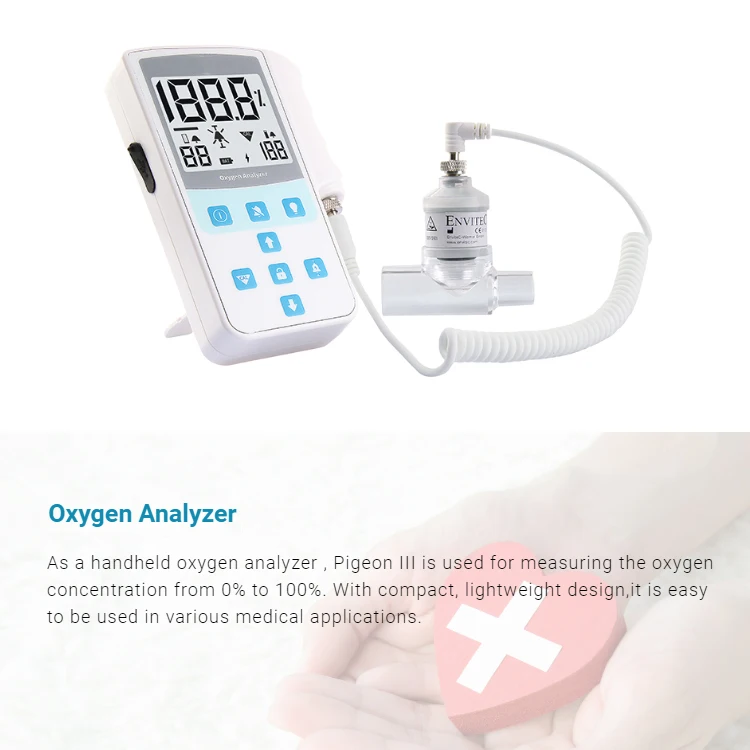 High Quality Portable 0-100%vol O2 Purity Meter Detector Oxygen Analyzer