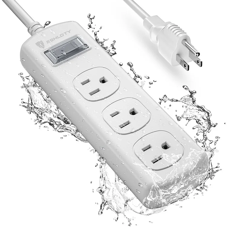 6 футов/1,8 м длина 1875W белый цвет мощность коробкой многопозиционного переключателя Розетка с переключателем 3 Way штекер розетка американская