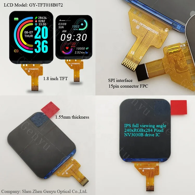 Small IPS TFT Screen Panels ILI9341 ST7789 ST7735 1.3 1.8 2.4 2.8 3.5 4.3 Inch SPI MCU RGB Color TFT LCD Display