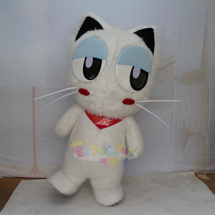 Inflatable Cat Cosplay Mascot Costume For Adult Halloween Christmas Party Carnival Funny Animal Suit