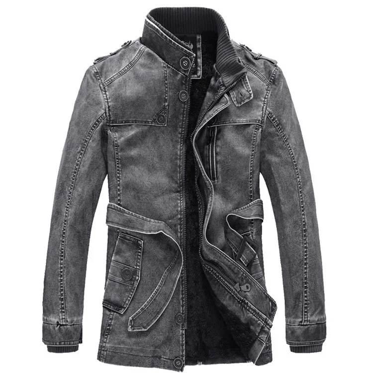 D0802ME27 Wholesale New Design 2023 Suede Leather Fur Long Style Jacket Men Sehe Fashion