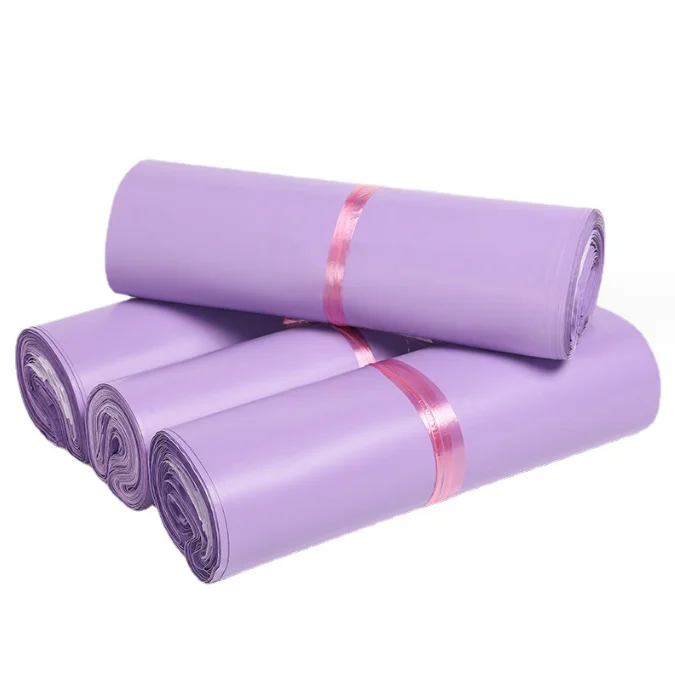 Purple Shipping Mailing Bags Recyclable Delivery Packaging Envelopes Boutique Poly Plastic Mailers Logo Custom for Clothing