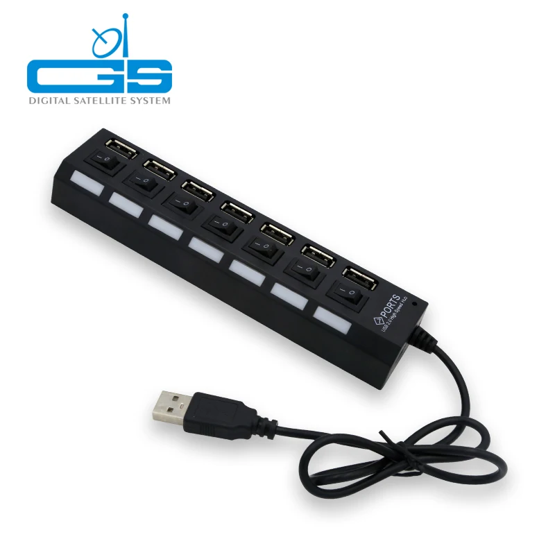 Конкурентоспособная цена 7 портов usb 2 0 концентратор с индивидуальным
