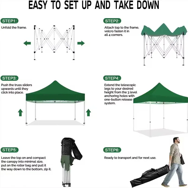 Convenient storage Heavy eave construction Strong durable Waterproof wind resistant advertisement canopy tent