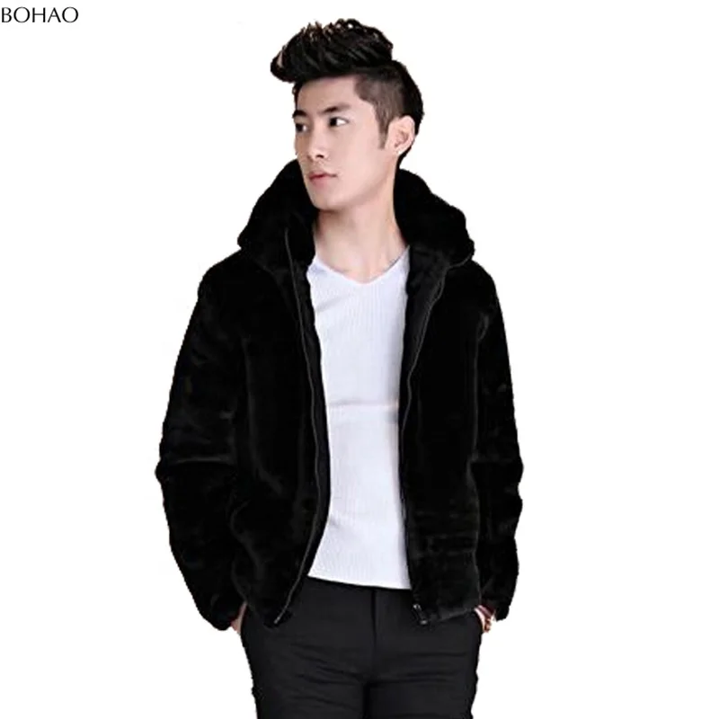 
Hot New Design Jacket Mink Fur Short Hair Men Coat 