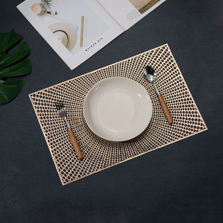 
Luxurious Square gold pvc tablemat 