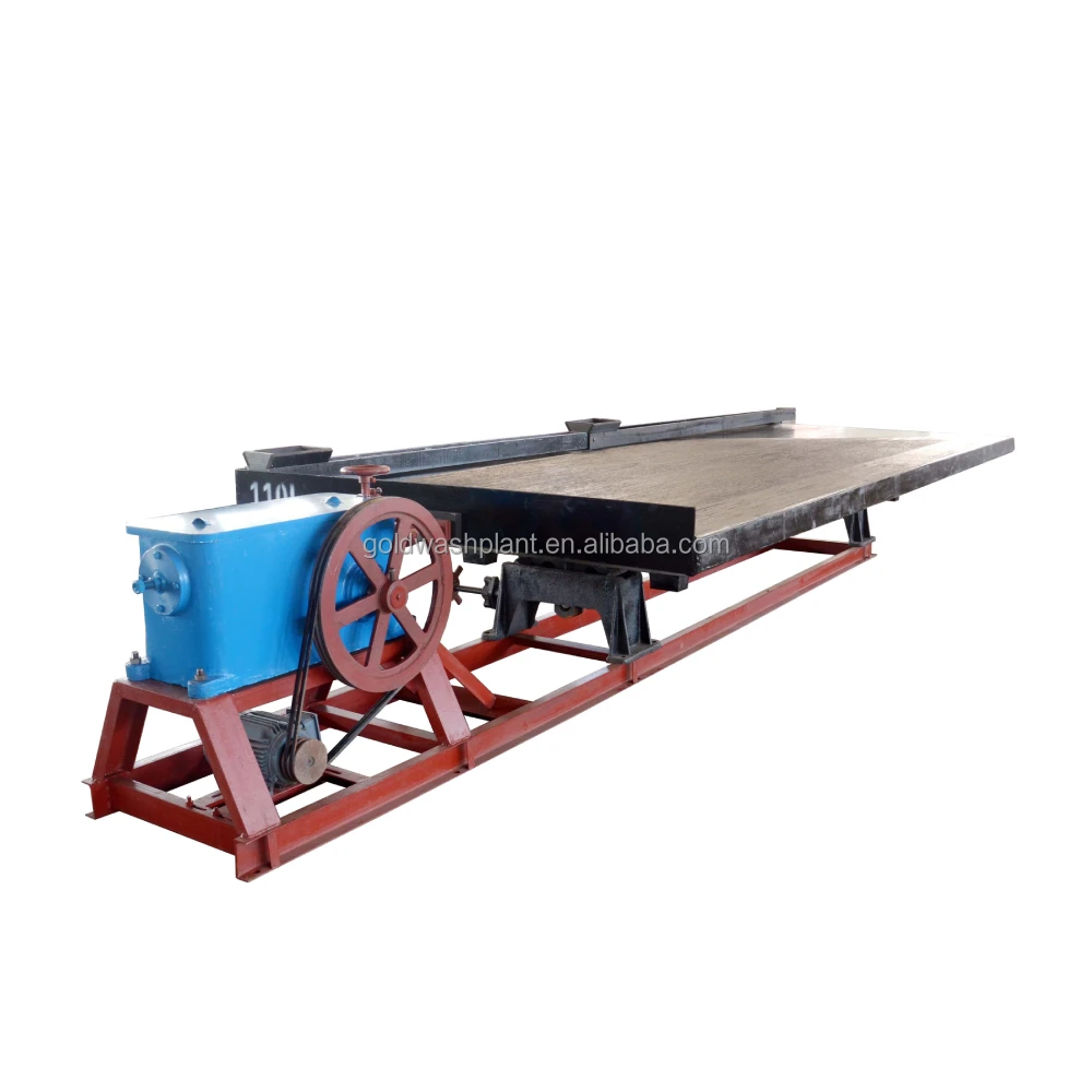 
Hot sale China 1-2 TPH high recovery rate New Designed High Efficiency 6-S Gold Shaking Table Gold Processing Machine 