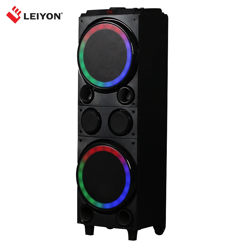 Dual 10 Inch Speaker Trolley Portable Bluetooth Multifunction Trolley Speaker Audio Player Karaoke Speaker