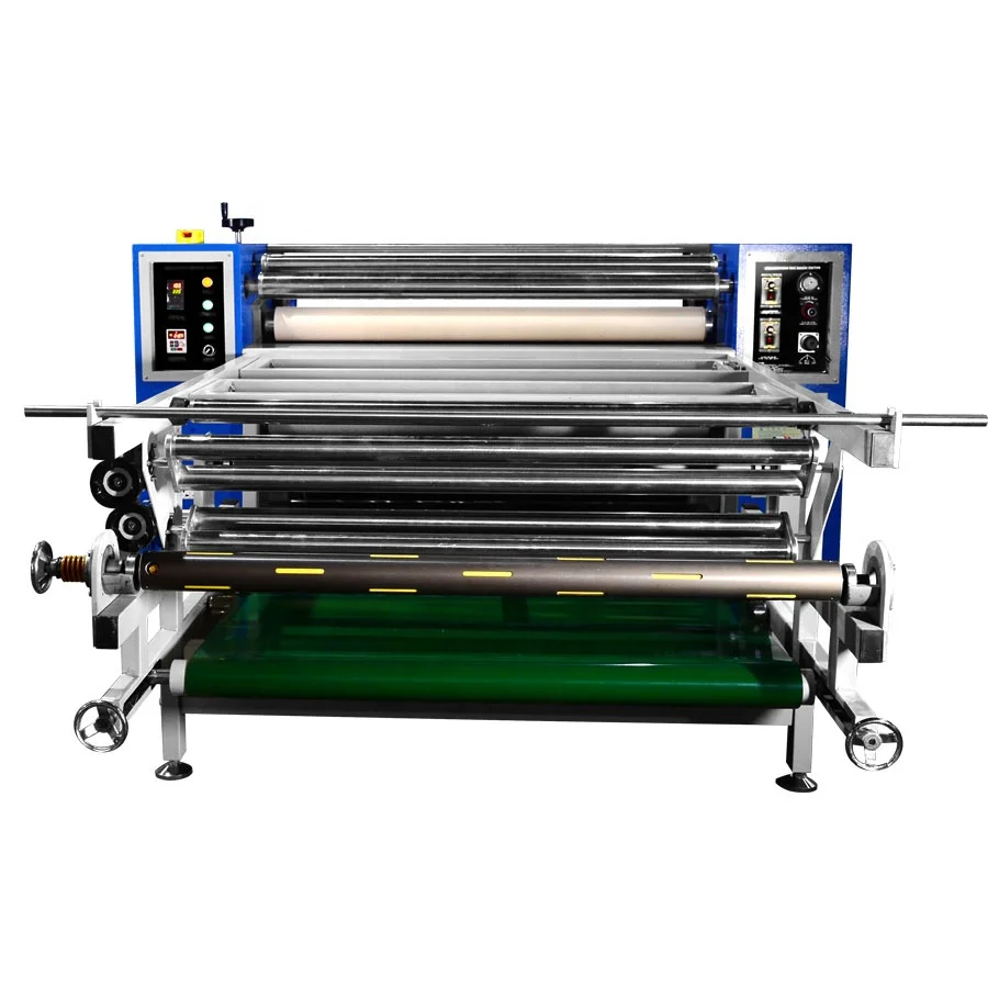 Gaoshang automatic mini 1200mm wide print roll to piece bedding sublimation drum roller heat transfer machine