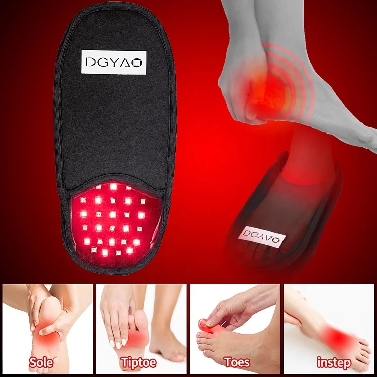 DGYAO Red Infrared Light Therapy Slipper Near Infrared LED 880nm 660nm for Foot Pain Relief (SMD LED, 1 pad)