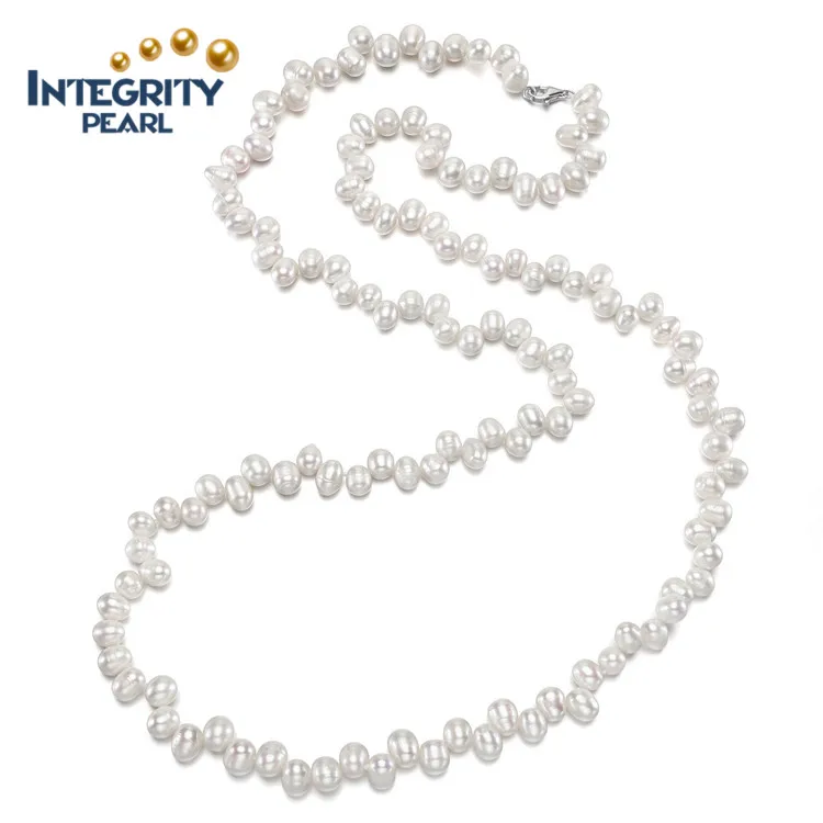 fresh water real 100% genuine 7-8mm rice shape 36 inches multi layer 2 rows pearled beaded saturn necklace pearl
