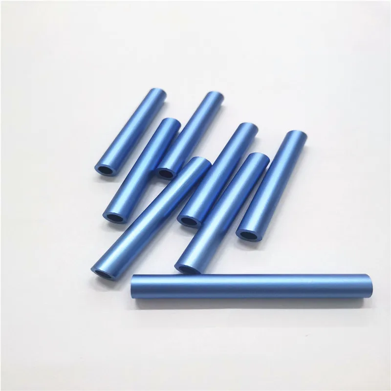 Factory outlet Blue anodized alumina tube OEM hollow round aluminum pipe precision cutting