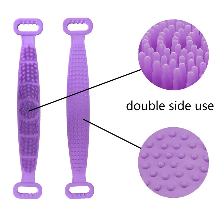 
Back Silicone Scrubber for Shower Rubbing bath belt bath shower body brush 