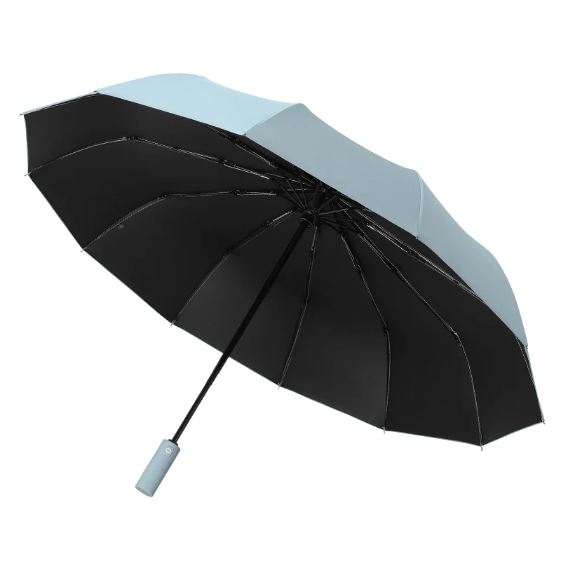 Wholesale promotional 3 fold Sunny and Rainy umbrella large Custom  clear rain uv automatic foldable umbrella logo prints