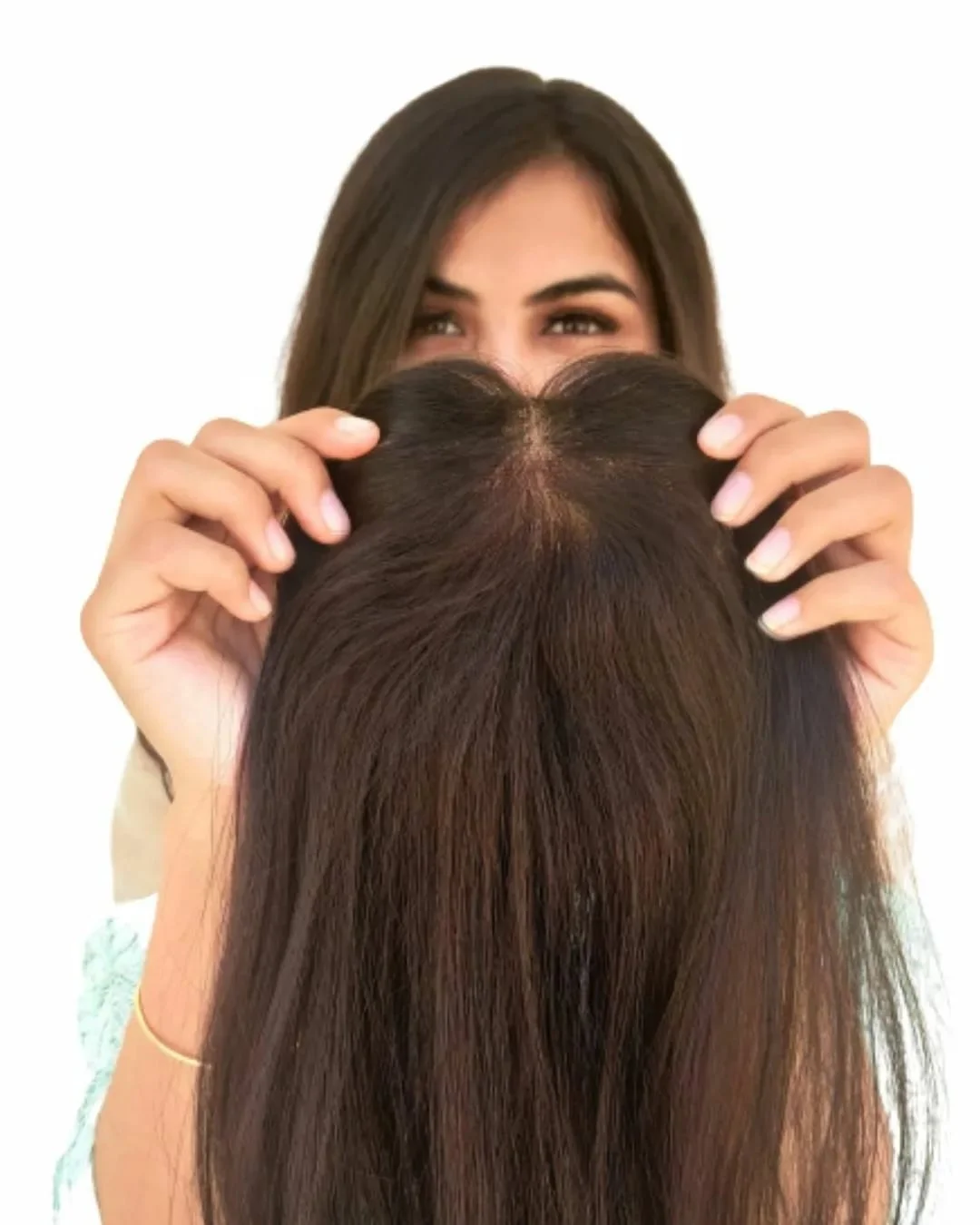 Мокко коричневый 100% натуральные волосы девственницы прозрачные швейцарские кружевные волосы Топпер для женщин