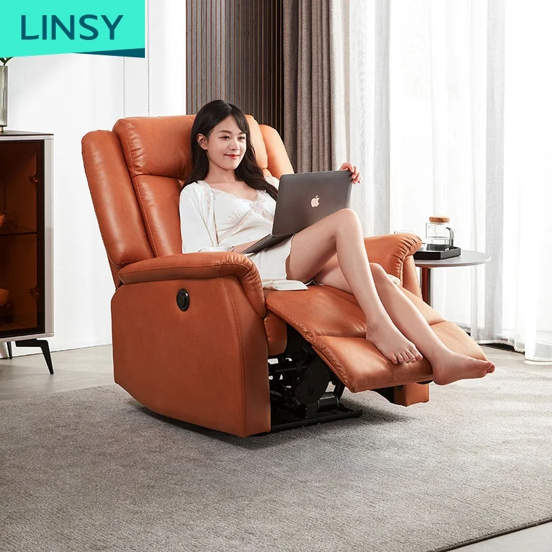 Linsy Lazy Chair Boy Recliner Furniture Cinema Leather Functional Recliner Sofa Luxury French Single Corner One Seat LS316SF2